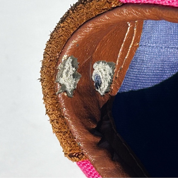 POLO Ralph Lauren Fuchsia and Navy Sneaker Leather Laces Size 9.5 - Picture 11 of 11